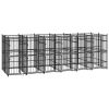 Outdoor Dog Kennel Steel 119 ft¬≤